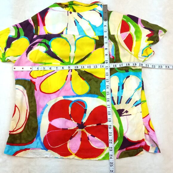 Vintage 90's Jams World Hawaiian Floral Button Up Shirt (S) - Picture 5 of 5
